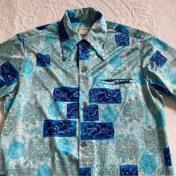 Vintage 60s Mcinerny Hawaiian Men’s shirt short sleeve made in Hawaii - Picture 2 of 10
